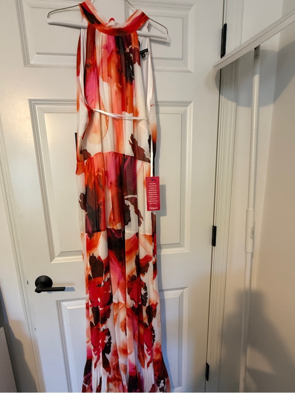 Alex Marie Red and White Floral Maxi Dress